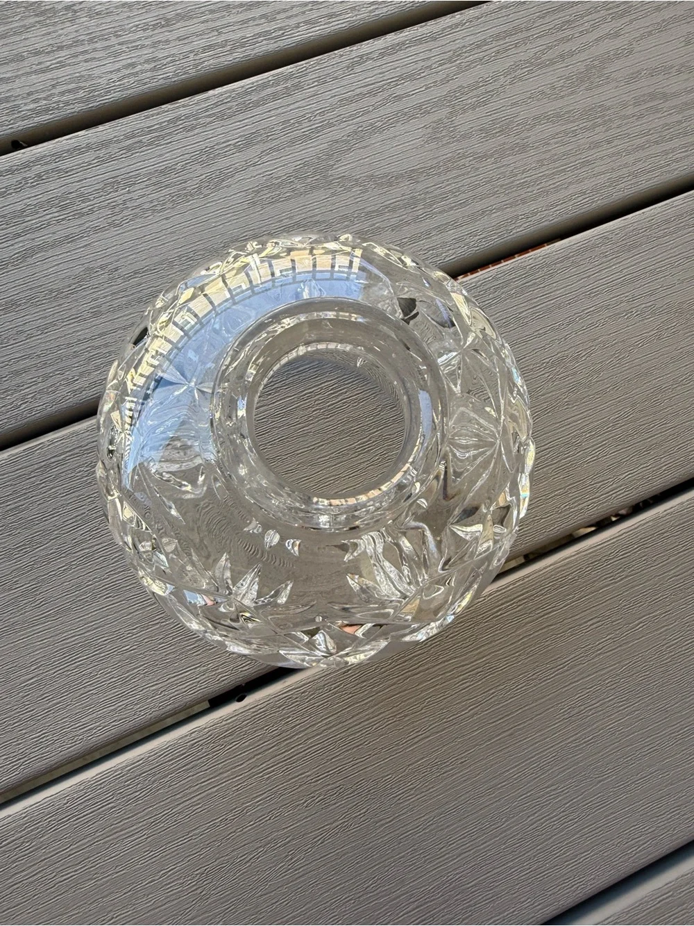 Vintage Pressed Glass Hurricane Lamp Shade Globe 2” Fitter Clear Replacement